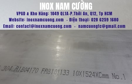 Tấm inox304 dày 10mm